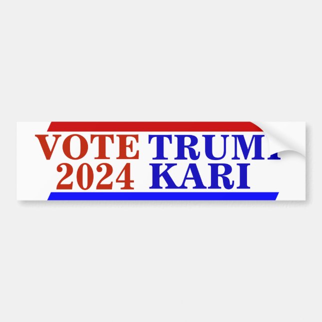 Pegatina Para Coche Campaña 2024 Voto del presidente TRUMP KARI LAKE (Frente)