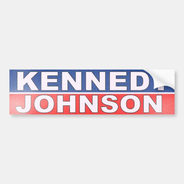 Pegatina Para Coche Campaña de Kennedy Johnson (Frente)