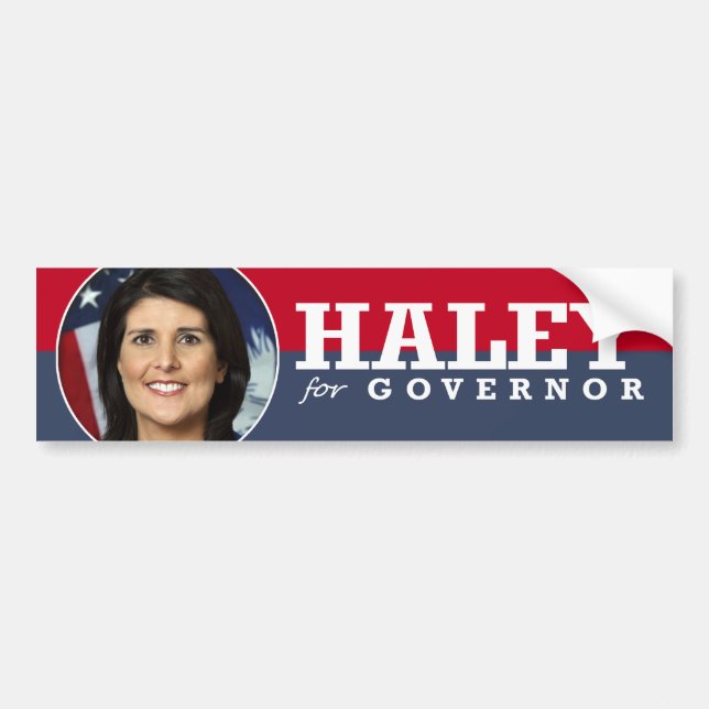 PEGATINA PARA COCHE CAMPAÑA DE NIKKI HALEY (Frente)