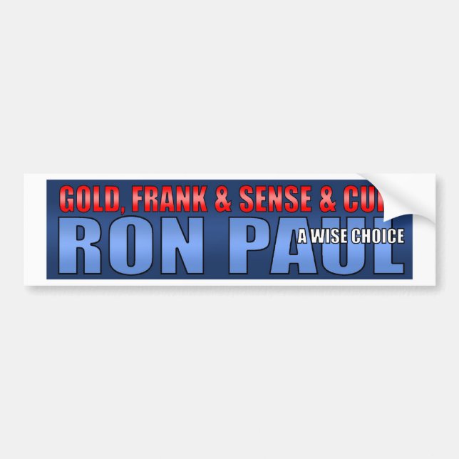 Pegatina Para Coche Campaña presidencial de Ron Paul 2012 (Frente)