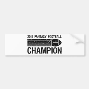Pegatina Para Coche Campeón 2015 del fútbol de la fantasía 1