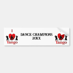 Pegatina Para Coche Campeón de baile Tango Bumper Sticker
