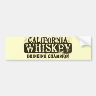 Pegatina Para Coche Campeón de consumición del whisky de California