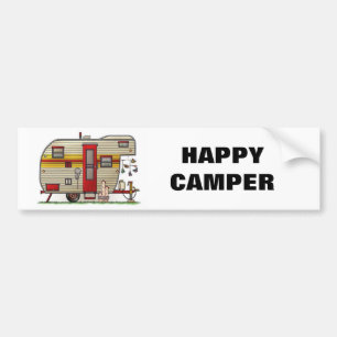 Pegatina Para Coche Camper Trailer feliz