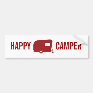 Pegatina Para Coche Campista contento - rv - humor del remolque del