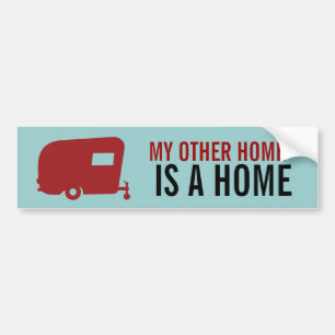 Pegatina Para Coche Campista - mi otro hogar - humor del remolque del