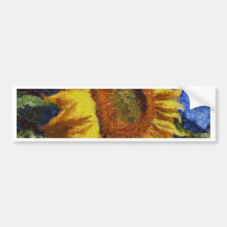 Pegatina Para Coche Campo De Girasol En Estilo Artístico Colorido