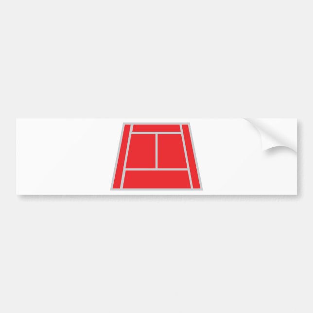 Pegatina Para Coche campo de tenis (Frente)