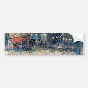 Pegatina Para Coche Campo gitano con el carro del caballo - Vincent