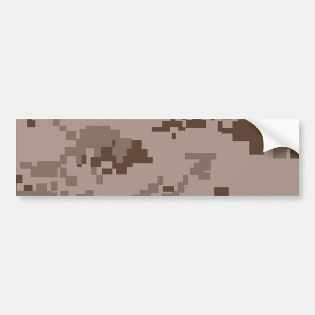 Pegatina Para Coche Camuflaje del desierto Marpat del Cuerpo de Marine (Frente)