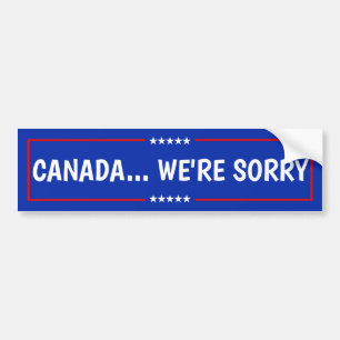 PEGATINA PARA COCHE CANADÁ, LO SENTIMOS