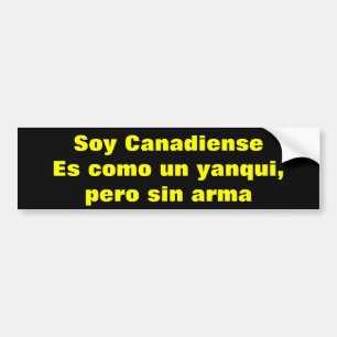 Pegatina Para Coche Canadiense. Es como un yanqui per sin arma