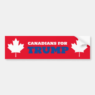 Pegatina Para Coche Canadienses a favor de Trump