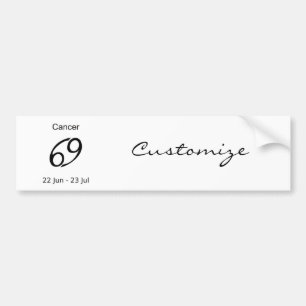Pegatina Para Coche Cáncer 69 Rótulo Zodiaco Thunder_Cove