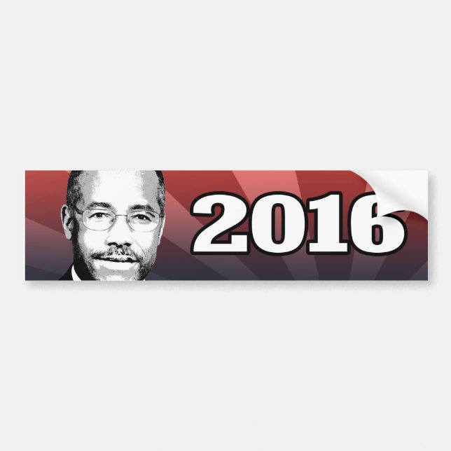 PEGATINA PARA COCHE CANDIDATO 2016 DE BEN CARSON (Frente)