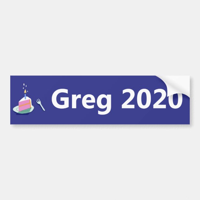 Pegatina Para Coche Candidato presidencial de Greg 2020 (Frente)