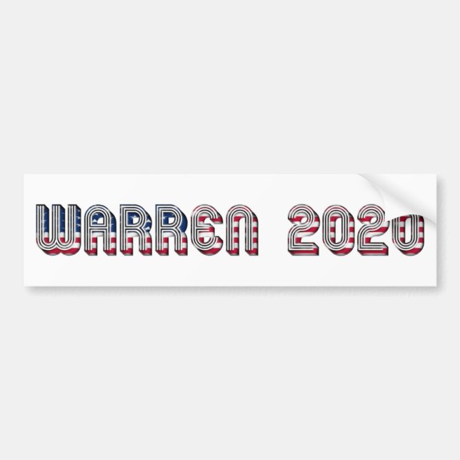 Pegatina Para Coche Candidato presidencial Elizabeth Warren 2020 (Frente)