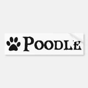Pegatina Para Coche Caniche (estilo del pirata con el pawprint)
