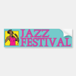 Pegatina Para Coche Cantante del Festival de Jazz
