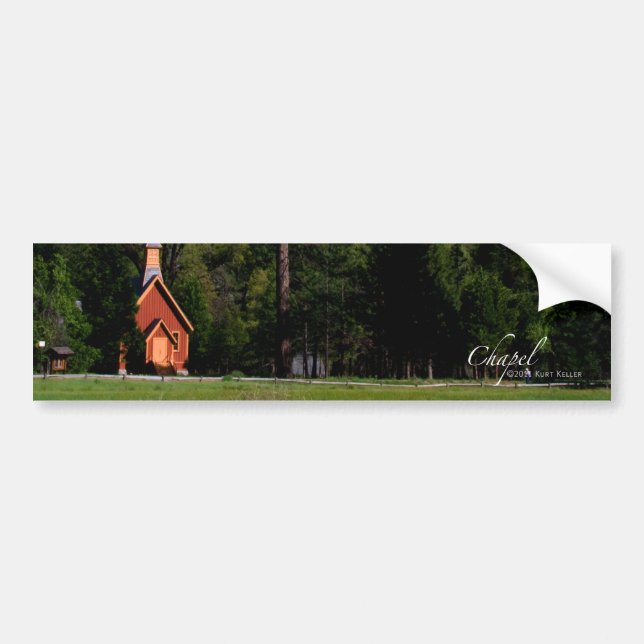Pegatina Para Coche Capilla de Yosemite (Frente)