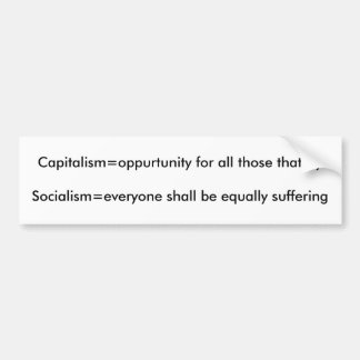 Pegatina Para Coche Capitalismo contra socialismo
