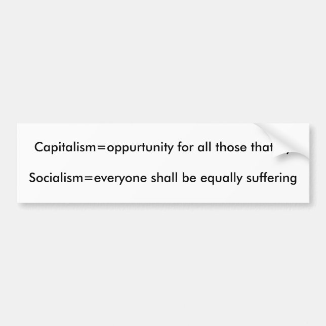 Pegatina Para Coche Capitalismo contra socialismo (Frente)