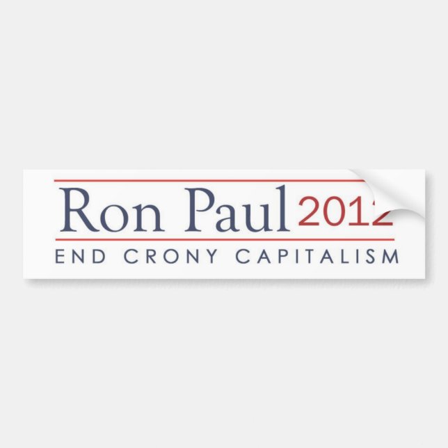 Pegatina Para Coche Capitalismo de camarada del extremo de Ron Paul (Frente)