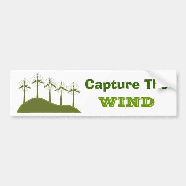 Pegatina Para Coche Capture el viento Bumpersticker (Frente)