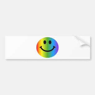 Pegatina Para Coche Cara feliz de arcoiris