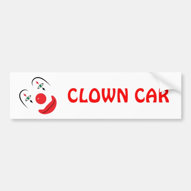 Pegatina Para Coche Cara feliz del payaso (Frente)