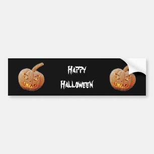 Pegatina Para Coche Cara media y fea de calabaza