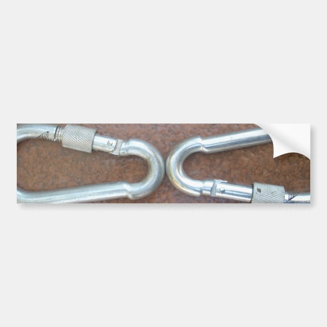 Pegatina Para Coche Carabinero de escalada de roca infinito plateado a (Frente)