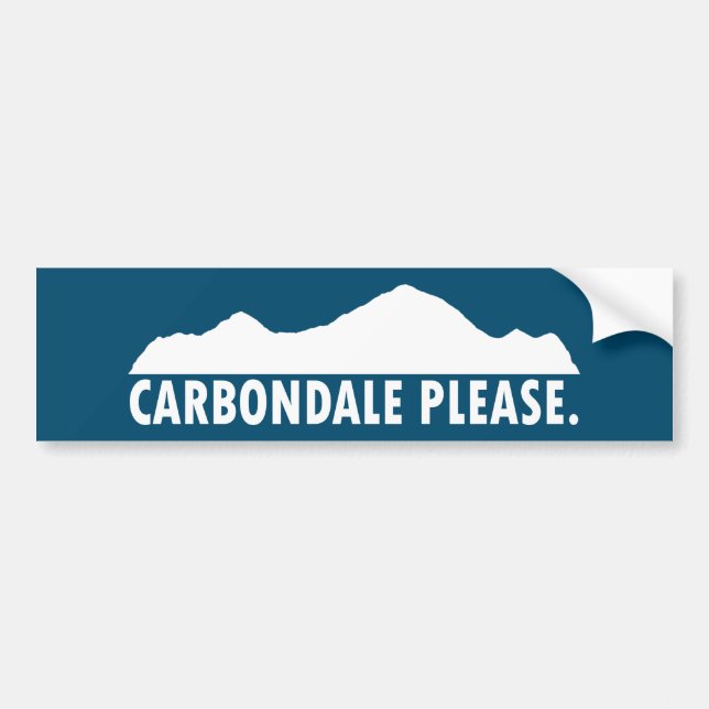 Pegatina Para Coche Carbondale Please (Frente)