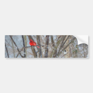 Pegatina Para Coche Cardenal y pollo