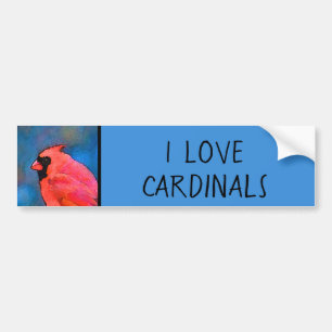 Pegatina Para Coche Cardenales sobre la pintura de la cerca - Arte ori