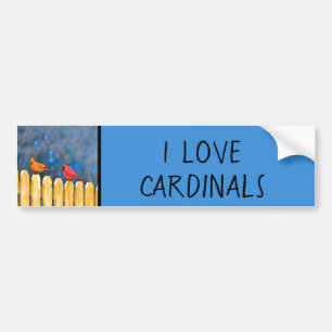 Pegatina Para Coche Cardenales sobre la pintura de la cerca - Arte ori