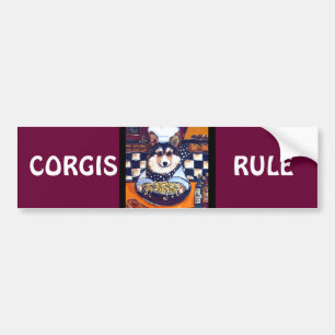 Pegatina Para Coche Cardigan Welsh Corgi Chef