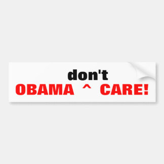 Pegatina Para Coche ¡^CARE de OBAMA^do no! bumpersticker
