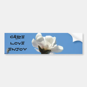 Pegatina Para Coche Care Love Enjoy bumper stickers Magnolia Flowers