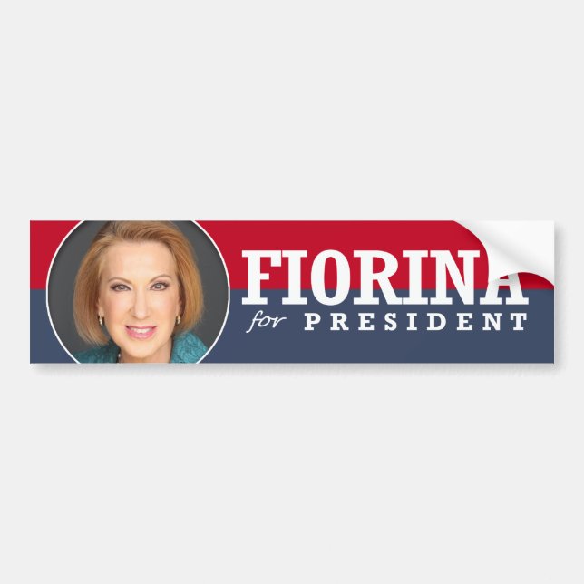 Pegatina Para Coche Carly Fiorina para el presidente 2016 (Frente)