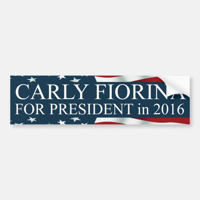 Pegatina Para Coche Carly Fiorina para presidente en 2016 (Frente)