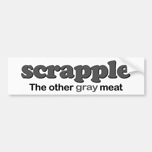 Pegatina Para Coche Carne del gris de Scrapple (Frente)