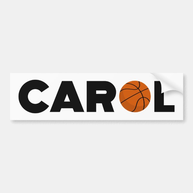 Pegatina Para Coche Carol Basketball (Frente)