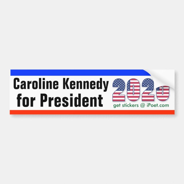 PEGATINA PARA COCHE CAROLINE KENNEDY PARA PRESIDENTE 2020 (Frente)