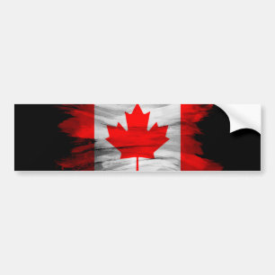Pegatina Para Coche Carrera de pincel de bandera de Canadá, bandera n