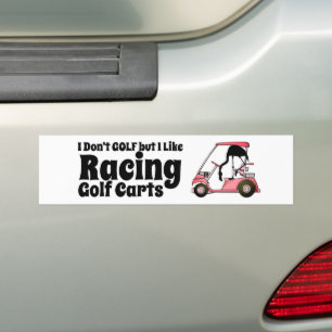 Pegatina Para Coche Carreras Divertidas de Carritos de Golf