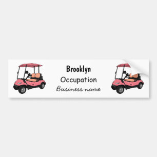 Pegatina Para Coche Carro de golf / ilustracion personalizado de coche