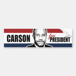 Pegatina Para Coche Carson para presidente Red White y el parachoque