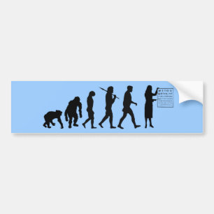 Pegatina Para Coche Carta de ojo óptica de la evolución del oculista