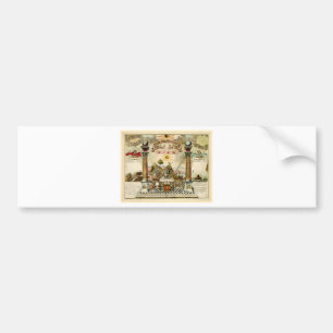 Pegatina Para Coche Carta emblemática masónica del Freemason